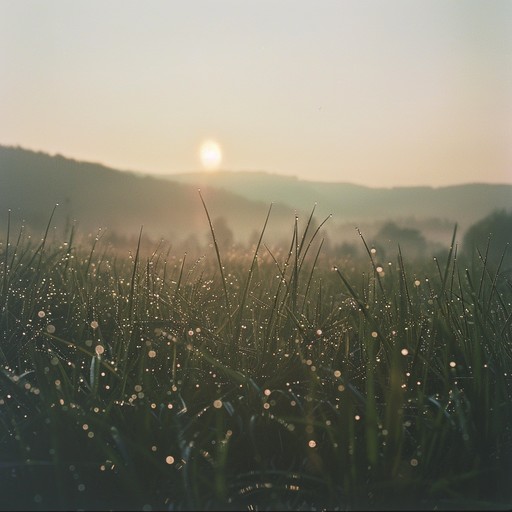 This instrumental piece features a delicate arrangement of gentle melodies and soothing harmonies, set against a backdrop of minimal percussion. The tempo is moderate, providing a contemplative and reflective atmosphere that invites listeners to unwind and ponder. The music evokes the tranquility of early morning dew, perfectly complementing moments of introspection and calm.