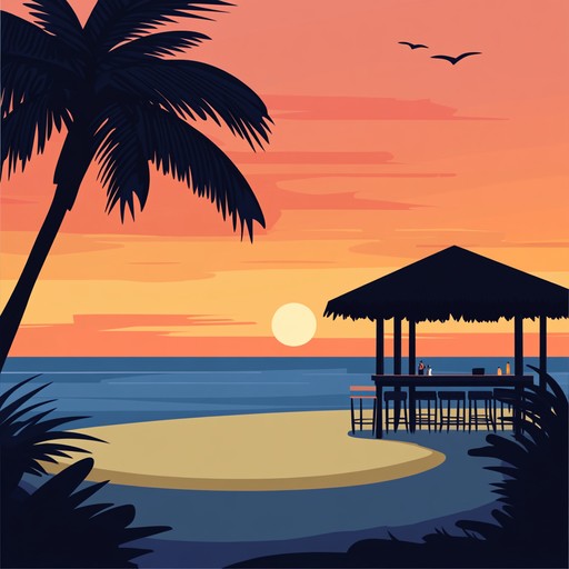 A blend of smooth saxophone melodies and ambient lounge sounds to transport listeners to a serene tropical paradise during sunset. This track features gentle percussion and lush chords, creating an inviting atmosphere ideal for relaxation and joy.