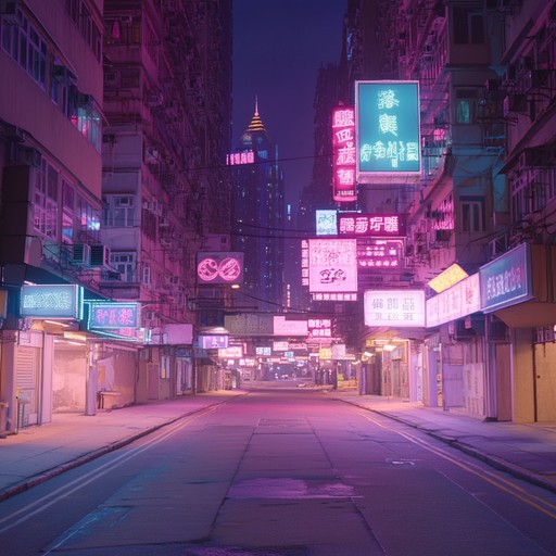 A gentle phonk instrumental blending mellow basslines with ambient urban soundscapes, evoking the serene atmosphere of a city at night illuminated by neon lights.