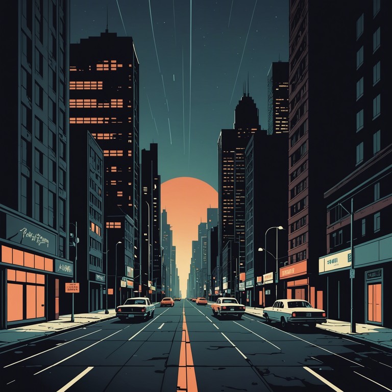 This alternative version emphasizes the subtle but building tension and unease pervading an urban setting at night. As deeper layers of synthesized sounds introduce slightly discordant notes, they mimic the psychological complexity of navigating through a shadow bound metropolis. It’s more than just music; it's a journey through the anxiety and unpredictability of a nocturnal urban environment.