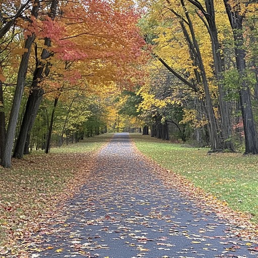 As the leaves drift slowly to the ground, a delicate piano composition reflects the peaceful, yet vibrant tapestry of autumn. The music captures the essence of the season with each note like a leaf softly touching the earth, creating a tranquil soundscape that is both reflective and serene.