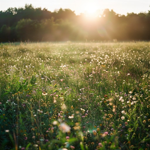 This instrumental piece captures the essence of a sunlit meadow, with gentle synthesizer melodies evoking the feeling of warm sunshine and gentle breezes. Perfect for relaxation, meditation, and creating a serene atmosphere.