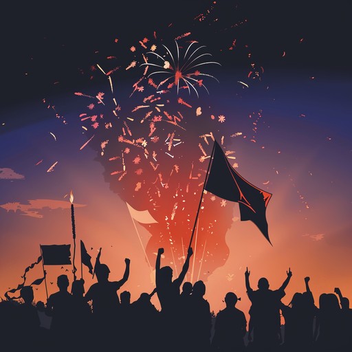 Inspirational and exhilarating, this orchestral piece uses triumphant trumpets and powerful strings to evoke collective pride and a sense of national celebration. Ideal for public ceremonies, sports events, or any occasion to promote unity and joy.