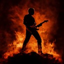 powerful guitar riffs heralding ultimate metal triumph anthem.