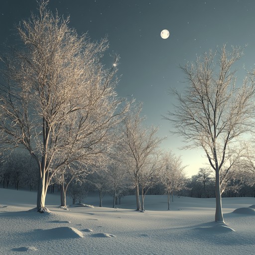 This piece gently guides the listener through serene and calm melodies reminiscent of a still winter night, perfect for moments of personal reflection and introspection