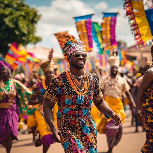 This track combines energetic beats with powerful brass lines to celebrate africa's vibrant culture. The majestic feel transports listeners to a regal gathering, full of joy and unity.