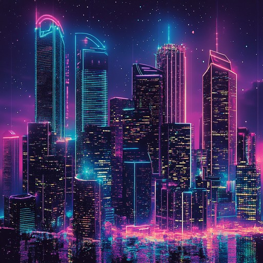 In this track, electrifying house rhythms blend with deep bass lines to recreate the essence of a neon lit urban escape. The energetic beats and captivating soundscapes transport listeners to a vivid cityscape at night, where the pulse of electro syncs with the heart of the metropolis.