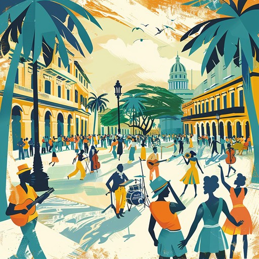 This composition captures the essence of a summer night in havana, blending vibrant latin jazz elements with infectious rhythms and catchy melodies. The sound is propelled by dynamic percussion, animated brass sections, and a playful piano. Moods of celebration and joy resonate throughout, making it impossible to sit still while listening.