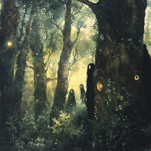 This track marries quirky folk elements with serene, mystical melodies, incorporating natural sounds to craft a peaceful yet eccentric auditory experience. Imagine slow, calming guitar strings paired with unexpected sounds of nature, leading you through a whimsical, reflective journey in an enchanted forest.