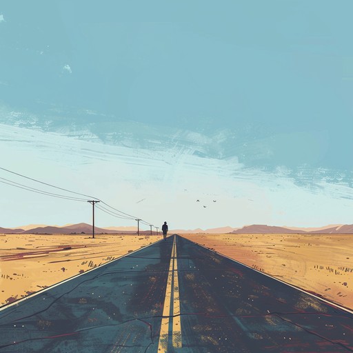 This instrumental tells the story of a lonely traveler on a long journey, with the sound of a harmonica and acoustic guitar evoking the vast, empty highways of the american west. The steady rhythm of the bass and drums drives the song forward, while the mournful melody speaks of heartache, loss, and the search for meaning on the open road.