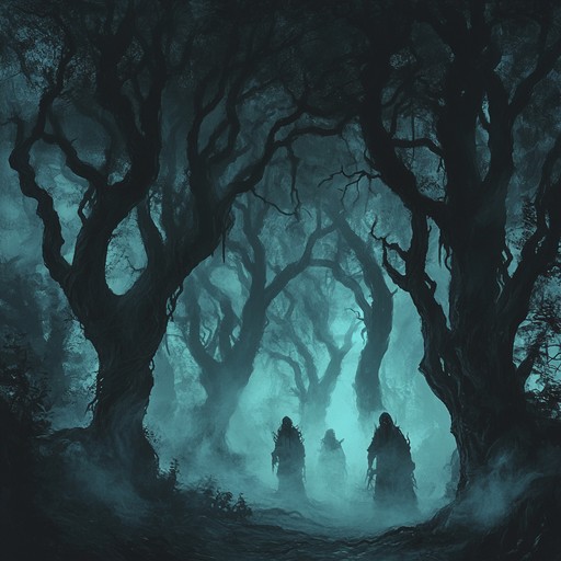 A spine chilling mixture of eclectic sounds that transport listeners to a shadowy, haunted forest. Echoes, whispers, and distorted melodies paint a picture of an otherworldly place where danger lurks behind every twisted tree and the air is thick with supernatural presence.