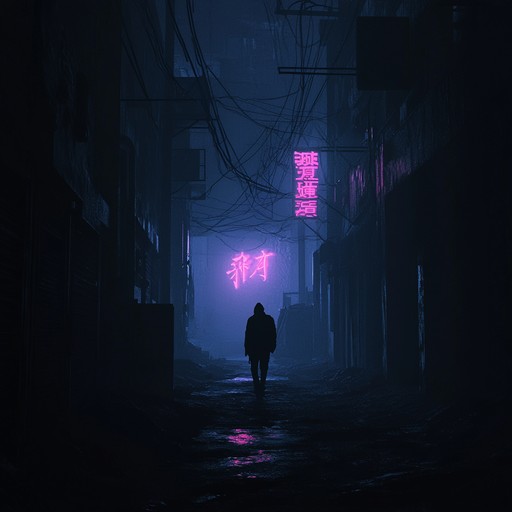 Experience a journey through a dark and foreboding urban environment with brooding electronic sounds. Eerie synthesized melodies weave through a minimalistic rhythm structure, creating a sense of tension and mystery.