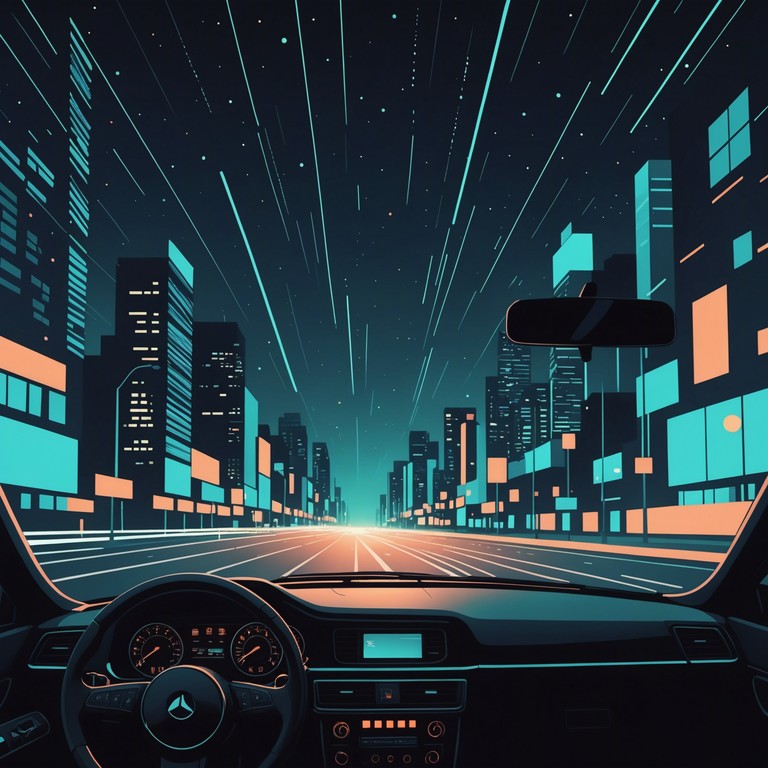 Imagine cruising through a cloudless night, the city lights blurring into bokeh as lo fi beats pulse gently in the background of this chill phonk track.