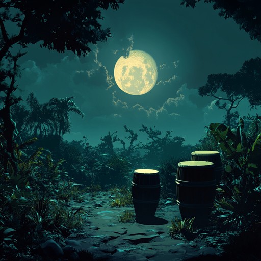 Dive deep into a mystical afro cuban world where eerie, hypnotic beats blend with shadowy atmospheres. The relentless drumming adds a layer of suspense, creating an immersive and haunting experience.