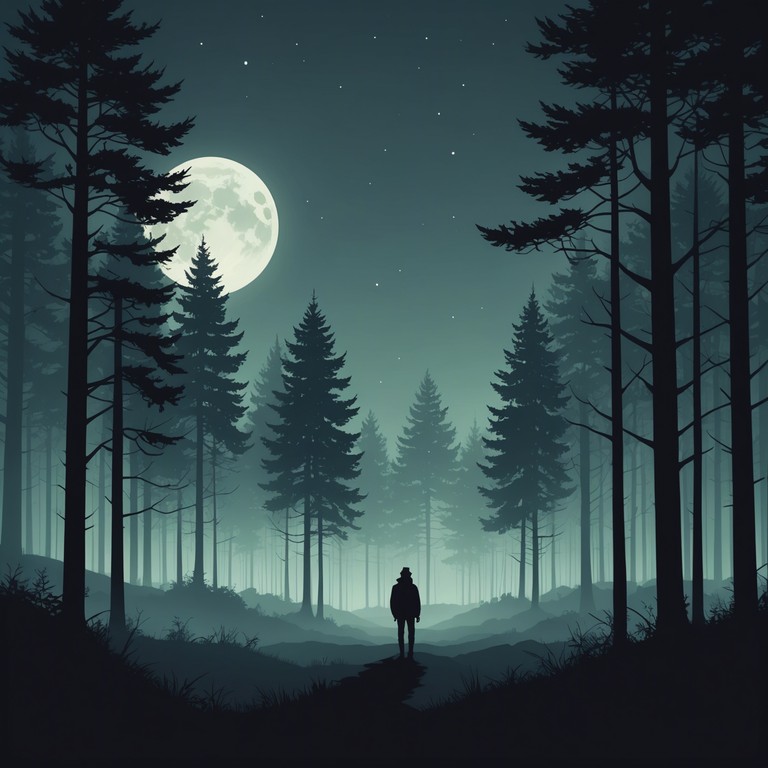 Imagine a piece that feels like a walk through a foggy, haunted forest at night. The instrumentation blends dark, brooding tones with sudden light, ethereal touches, creating an atmosphere of mystery and unease.