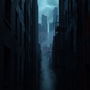 a chill jack swing instrumental with eerie, mysterious urban vibes.