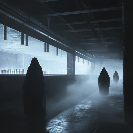 A groovy and haunting melody layered over steady beats, evoking an eerie and hypnotic nocturnal atmosphere with chilling theremin overlays and a pulsating downtempo rhythm.