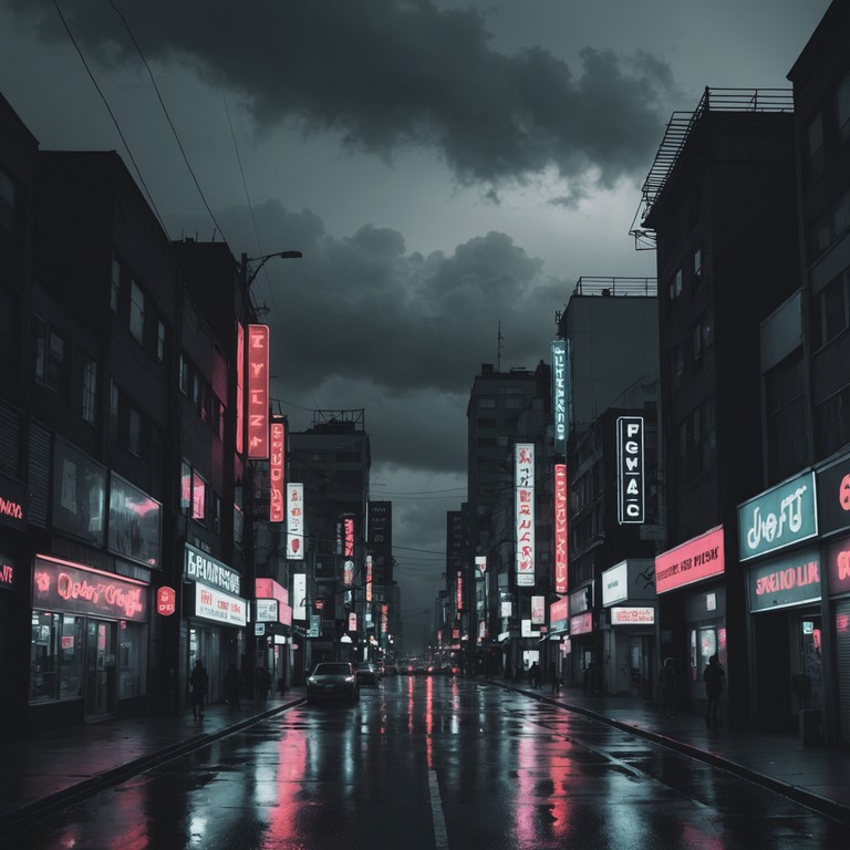 As neon signs flicker amidst a perpetual drizzle in a cyberpunk cityscape, chilling tones from an electric piano create an eerie feeling of desolation and mystery. This track captures the essence of solitude in a digitized, urban nightmare where technology blends with shadow laden corners of the old city.