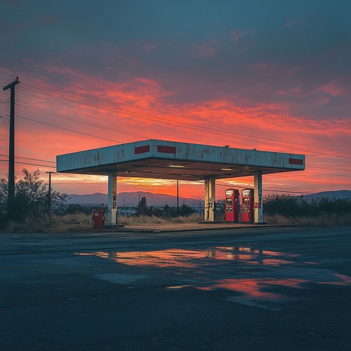 This composition paints the picture of a forgotten highway through wind swept canyons, blending the forlorn yet dramatic tones of traditional americana. It invites listeners to a reflective journey filled with melancholy and echoes of the past.