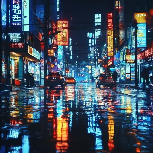 An evocative instrumental combining pulsating synths with the soulful tones of traditional korean instruments, creating a mysterious and immersive sonic journey through the nocturnal streets of seoul.