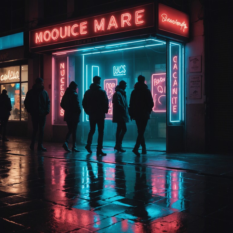 This track presents a vivid night scene from the bustling city streets with echoing, gritty basslines paired with funky rhythms and exhilarating electric vibes. The sounds evoke the feeling of strutting through neon lit corridors of urban nightlife, encapsulating the essence of the city’s sleepless energy.