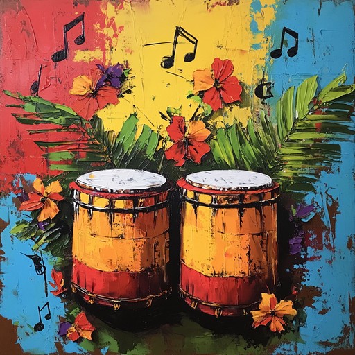 A dynamic instrumental piece blending vibrant afro cuban percussion with lively melodies, designed to uplift spirits and inspire jubilant dance.