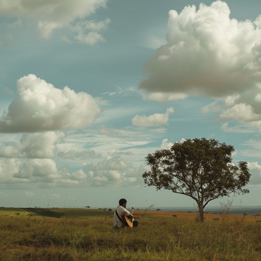 A somber melody reflecting the melancholic beauty of rural brazil, capturing heartfelt emotions and lingering memories. The instrumental blend of acoustic guitar evokes a nostalgic and sorrowful atmosphere, portraying the essence of sertanejo music and its deep connection to the land and its people.