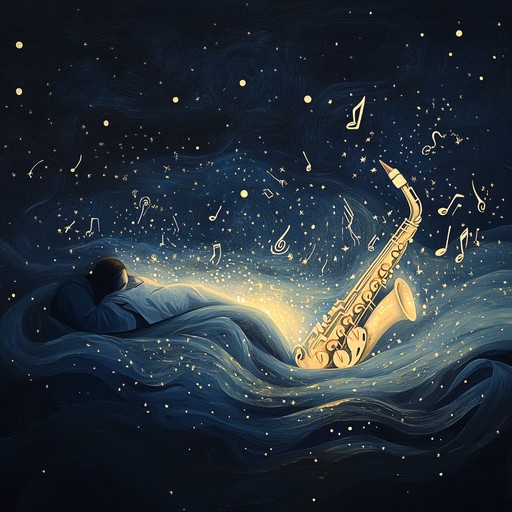 Experience a serene journey with an instrumental sultry lullaby that gently eases the mind into restful slumber. Soothing saxophone melodies drift softly through the night, enveloping the senses in warm, sensual tones. This smooth jazz piece captures the essence of tranquility and intimacy, perfect for unwinding under the stars.