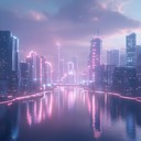 soft urban landscapes with futuristic electronic elements