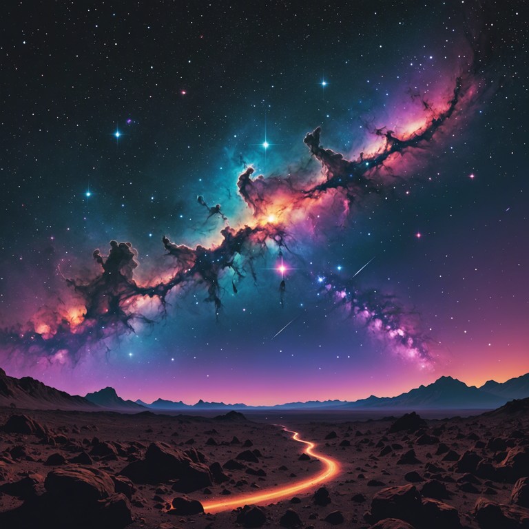 This music track invokes the sensation of floating through the expansive, starry reaches of outer space with an intriguing blend of jazz complexity and the steady pulse of house music. A saxophone leads the odyssey, weaving through an ever evolving landscape of synth layers and subtle bass lines. The track embodies the mystery and beauty of an unexplored cosmos.