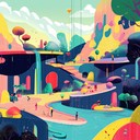 adventure across a vibrant, whimsical digital world of sounds