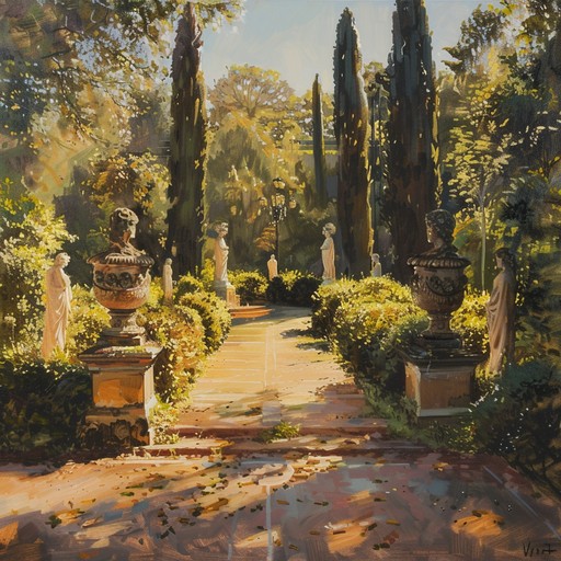 Imagine a gentle afternoon in a sunlit baroque garden, where delicate strings weave a tapestry of comforting melodies. This instrumental piece evokes the warmth and elegance of the baroque era, harmoniously blending classical structure with heartwarming emotions. Ideal for creating moments of nostalgia and tenderness.