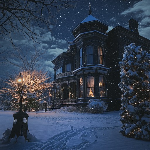 Experience the enigmatic beauty of darkwave holiday music, interweaving eerie synthesizer melodies with festive jingles, crafting a mysterious and enchanting winter wonderland perfect for gothic wintery nights