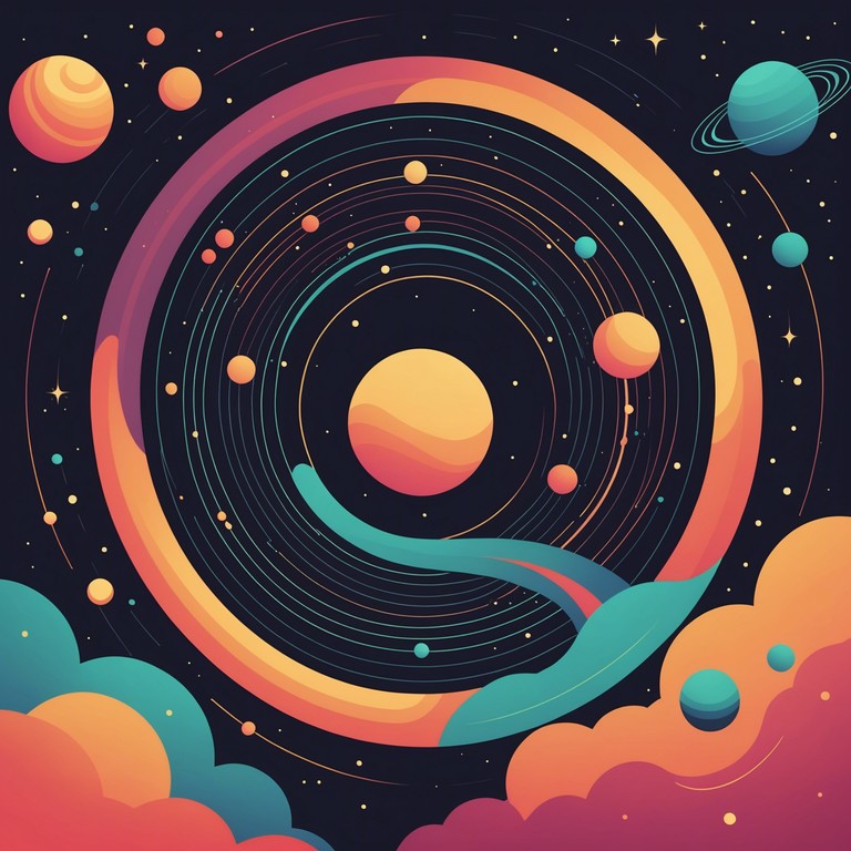 Dive deeper into an auditory exploration of space with 'stellar harmonic waves', where psychedelic textures and pop rock energies blend seamlessly. This variation embraces a more intense, meteoric feel to emphasize the thrilling aspects of cosmic travel.