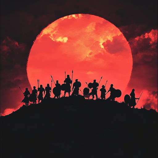 As the sun sets over ancient lands, the echo of beating drums fills the air, evoking the fierce intensity of ancient warriors preparing for battle. The soundscape blends traditional instrumentation with a haunting mood, making one feel as if they are part of a historic epic.