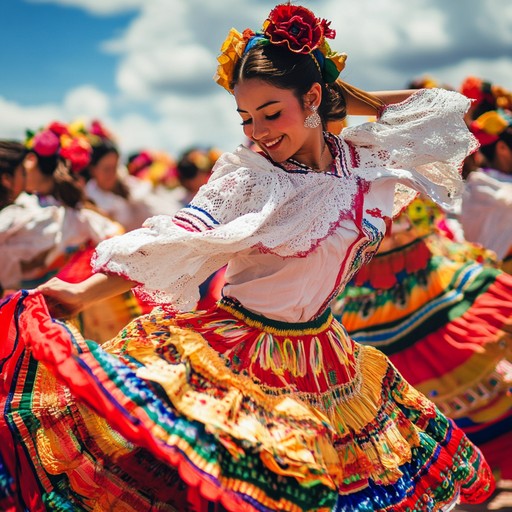 This composition features energetic afro cuban rhythms intertwined with majestic ceremonial flair, painting a vivid picture of cultural celebration. The music gracefully combines traditional percussive patterns with soaring melodies, creating an uplifting and grand atmosphere. The intricate polyrhythms and syncopation provide a driving force while the emotive melodic lines add an air of nobility.