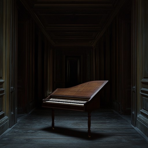 An energetic baroque instrumental led by harpsichord, portraying an intense night time chase, weaving suspense and excitement through rapid melodies and intricate harmonies, culminating in a powerful finale.