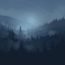 eerie indie with ghostly echoes, haunting late night forests.