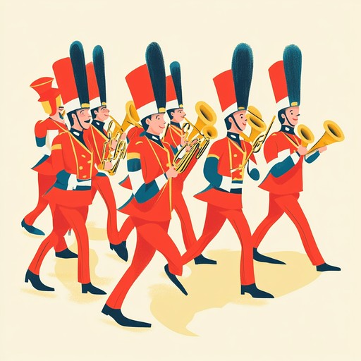 A lively and upbeat military tune with powerful brass sections and dynamic percussion, capturing the essence of celebration and unity among troops. Perfect for parades and festive military occasions.