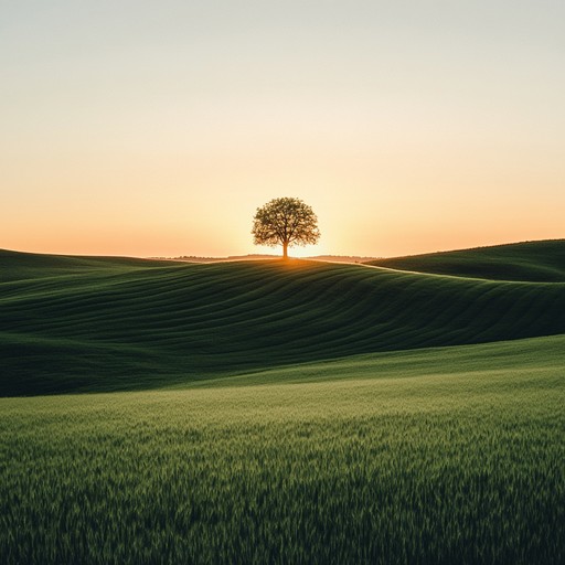 A soothing folk rock instrumental that blends acoustic guitar with soft percussion, evoking images of peaceful countryside and calming breezes