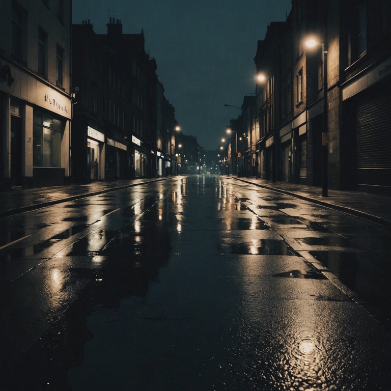 This track embodies the solitude of deserted urban landscapes at night, told through the interplay of deep, slow burning house beats and a lingering piano melody that echoes the sentiment of isolation and introspectiveness. The layers of sound build a brooding atmosphere, reflecting the quietness of a city that's temporarily asleep, highlighting feelings of both peace and eerie abandonment.