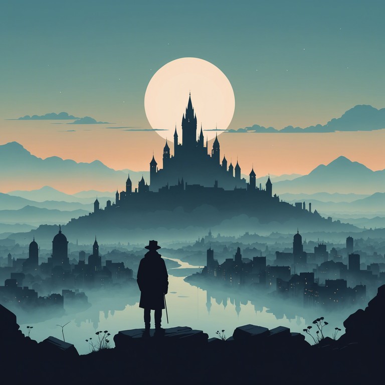 A composition evoking the mysterious atmosphere of a long lost civilization in a fantasy anime setting. The silent whispers seem to echo the secrets of forgotten lore, brilliantly captured through the haunting sound of a music box, imbuing the piece with an air of ancient mystery and subtle urgency.