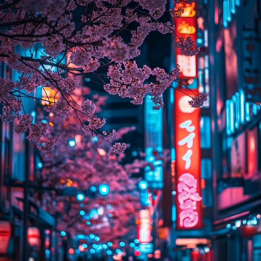 An instrumental j pop track that seamlessly fuses the gentle tones of the traditional japanese koto with upbeat modern synthesizers, creating a vibrant, futuristic soundscape that evokes the beauty of cherry blossoms under neon city lights.
