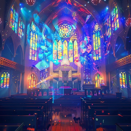 A vibrant instrumental track combining the fervor of gospel music with an unexpected infusion of chaotic rhythms and melodies. The organ takes the lead, surrounded by erratic percussion and rapid tempo changes, creating an exhilarating and unforeseen spiritual journey.