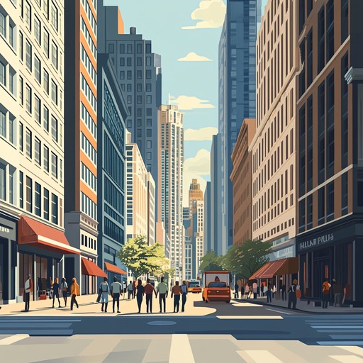 A smooth instrumental blending chill vibes and jack swing rhythms, capturing the uplifting energy of a sunny city day.