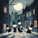 a playful orchestral piece depicting mischievous cats on an adventure