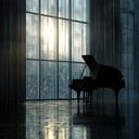 mournful piano melody exploring serene, introspective ambient spaces