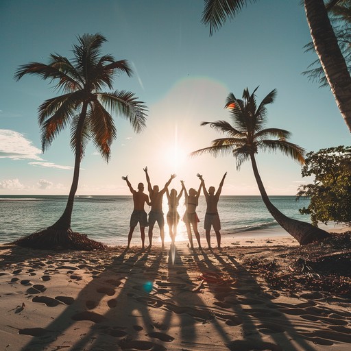 Filled with cheerful piano melodies and vibrant percussion, this delightful salsa track invites listeners to dance joyfully on a sun drenched beach. The dynamic arrangement captures the essence of an exuberant celebration, perfect for lifting spirits and adding festivity to any occasion.