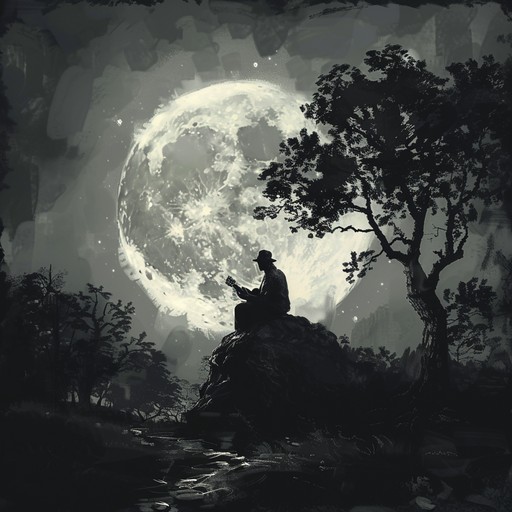 The composition captures the essence of a medieval troubadour under the moonlight, serenading an ancient village with tales of valor and love. The music carries a storytelling rhythm, blending traditional melodies with a hint of mystical allure.