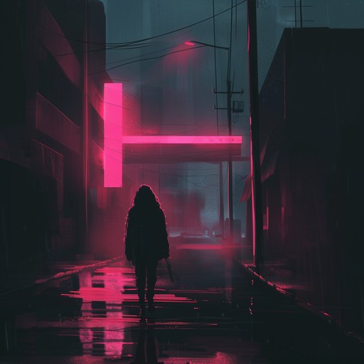 Immerse the listener in a grim, futuristic cityscape with skylines dominated by neon lights and endless rain. Add grit and grime to each beat to mirror the harsh life on the dystopian streets.